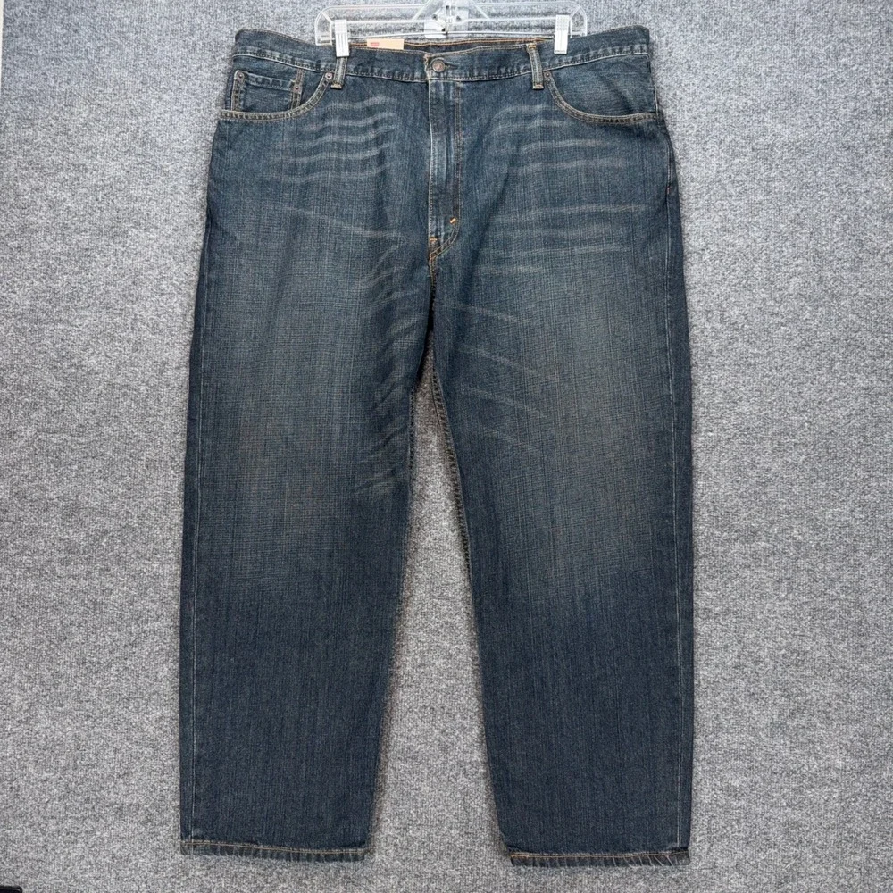 Levis 550 Jeans Mens 44x30 Blue Relaxed Fit Taper Leg Denim Pant Big & Tall NEW